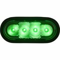 Buyers Products 6 Inch LED Oval Strobe Light with Green LEDs and Clear Lens SL62GO